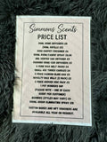 Laminated Price Lists